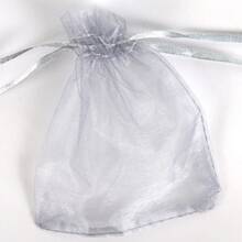 50 pièces Sacs cadeaux en organza avec cordon de serrage pour les faveurs de mariage, bracelets, emballage, petits sacs cadeaux transparents pour fournitures scolaires, sacs alimentaires, boîtes alimentaires convenant aux bonbons, chocolats, cookies, etc., Noël, Saint-Valentin