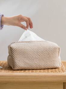 1pc/2pcs/5pcs Plain Linen-Like Fabric Tissue Box, Minimalist Modern Home Living Room Office Bar Countertop Cute Bread Shape Tissue Paper Holder, Upright Tissue Storage Bag, Available In Different Sizes - Brown - View 13