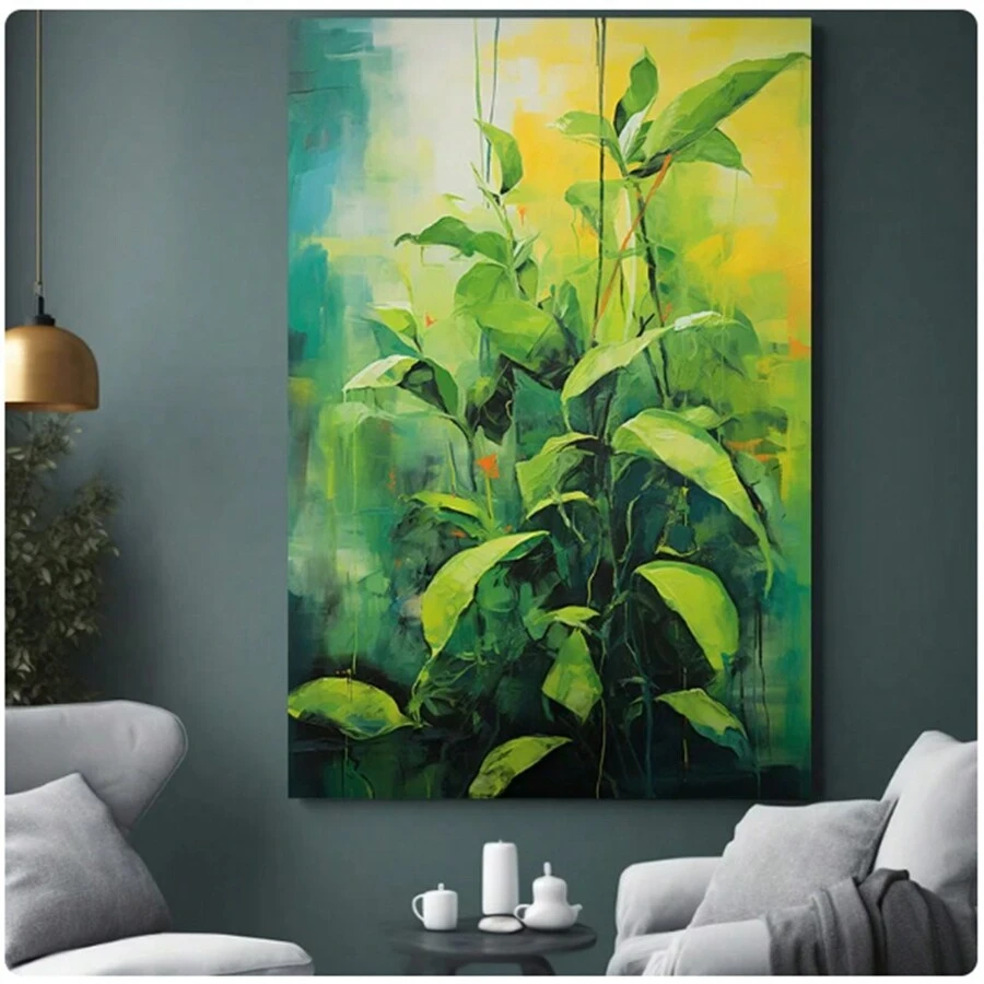 1 Stücke Leinwanddruck Schlafzimmerdekoration Interieur Poster Für Wand Sticker Dekoration Grüne Pflanzen Zimmerdekorationen Ohne Rahmen