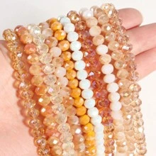 4/6/8mm Tròn Hạt thủy tinh Tương phản Màu sắc Trong suốt Hạt lỏng lẻo Đối với Của phụ nữ Vòng tay Dây chuyền Phụ kiện trang sức - Nhiều màu - Xem 3