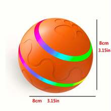 1 Pieza Juguetes De Bola Led Eléctricos Y Automáticos Que Ruedan, Juguete De Bola Masticable Para Perros Duradero Y Juguete De Molienda De Dientes Para Mascotas Para Suministros Interactivos De Perros - Multicolor - Ver 4