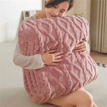 1件單色珊瑚絨柔軟舒適毛毯，友善肌膚，蓬鬆柔軟床罩，多功能毯子多種尺寸適用於旅行、床上、沙發、戶外、辦公室、全季節使用，適合家庭臥室裝飾，適用於沙發、床、椅子 - 雙面床罩 - 彩色 - 查看 1