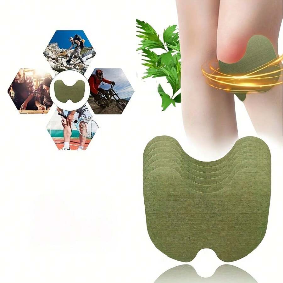 12入組草本熱敷貼,膝蓋、背部、肩膀、頸部、腳等關節貼,緩解身心疲勞 - 軍綠色 - 查看 1