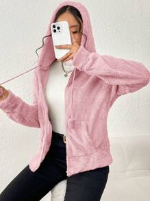 Women Winter Coats - 粉色 - 查看 2