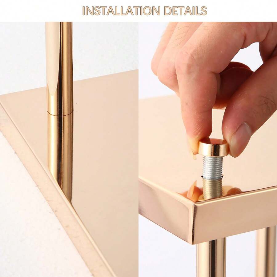 1pc, Gold Wedding Centerpieces Column Vases For Tables Geometric Metal