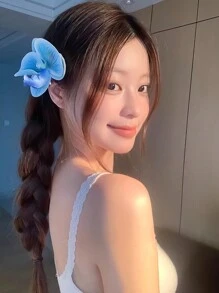 1 件女士彩色珍珠和仿蝴蝶兰花甜美飘逸发夹，适合日常佩戴优雅 - 彩色 - 查看 22
