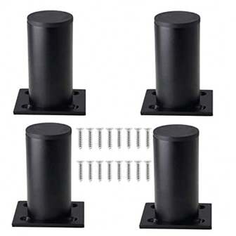Furniture Legs Thickened Aluminum Alloy Cabinet Legs with Screws Adjustable Feet for Cupboard Sofa Kitchen Couch Bookcase -4pcs