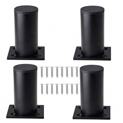 家具腳加粗鋁合金櫥櫃腳帶螺絲可調節腳,適用於櫥櫃沙發廚房沙發書櫃-4入組