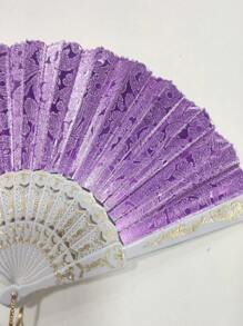 Hand Fans Portable For Summer Daily Use Boho - Purple - View 3