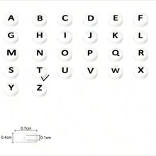 100pcs Round Acrylic Beads With Alphabet & Numbers & Heart Shape For Diy Jewelry Making Necklace & Bracelet (7x4mm) - 4*7mm Beads - View 20