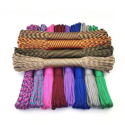 Dây dù 9 lõi dài 16,4ft/5m, đường kính 4mm, dây dù đa năng cho lều cắm trại ngoài trời, đồ thủ công tự làm, phơi quần áo khô, đồ cắm trại trong các tình huống khẩn cấp