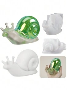1 pièce Moule en résine époxy 3D pour animal, moule en silicone pour escargot de différentes tailles, pour cadeau de la Saint-Valentin, décoration de bureau, ornement de maison