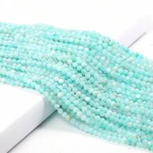 1 Strand Approax 3mm Round Faceted Natural Stone Nice Cutting Gemstone Bead Crystal Agate For DIY Jewelry Making Bracelet Necklace - 3mm Faceted Stone - View 7