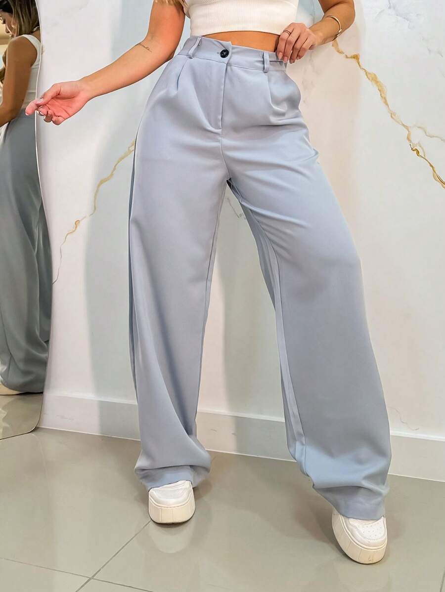Women Pants - 灰色 - 查看 1