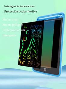 1 Pieza Tableta De Dibujo MáGica, Pizarra De Dibujo Infantil Con Pantalla Lcd De 8.5 Pulgadas, Tablero De Dibujo Infantil Lcd, Pizarra De Grafiti, , Juguete ElectróNico Para Pintar Grafitis En Casa, Pizarra Blanca ElectróNica, Pizarra De Dibujo Inteligente Para NiñOs Con Trazos De Colores Brillantes Y Vibrantes, Pizarra Infantil Con Funciones De Escritura, Dibujo, Coloreado Y Borrador De Acuarela, Con DiseñO De Personajes De Dibujos Animados, Multifuncional, Ideal Para El Arte Del Grafiti En Familia. FuncióN De Borrado Inteligente, Regalo Perfecto Para El Aprendizaje En Familia, CumpleañOs Y Sorpresas NavideñAs. - Azul - Ver 7