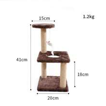 Arbol Trepador Rascador Para Gatos 3 Capasjuguete De Gato - Beis - Ver 5