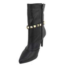Bota Feminina Cano Médio 1793 Salto Fino botas feminina elegant confortável sapatos feminina elegante