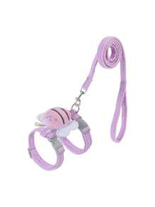 1 Miếng Có thể điều chỉnh Dụng cụ mèo Dây xích Với Ong mật Và Thiết kế mèo - Thoát khỏi Áo vest Phong cách Ngoài trời Dây kéo , Họa tiết Lưới - Nhiều màu - Xem 12