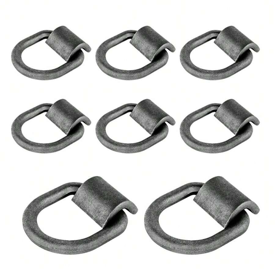 8Pack/16Pack Weld On D Ring 1/2, 3/4 Heavy Duty For Trailer, Weldable Trailer D-Rings Tie Down