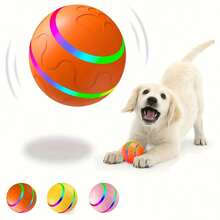 1 Pieza Juguetes De Bola Led Eléctricos Y Automáticos Que Ruedan, Juguete De Bola Masticable Para Perros Duradero Y Juguete De Molienda De Dientes Para Mascotas Para Suministros Interactivos De Perros - Multicolor - Ver 2