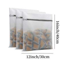 Ensemble de 3 sacs à linge durables en maille nid d\"abeille, organisateurs de stockage de voyage, convient pour le lavage de vêtements, chemises, soutiens-gorge, chaussettes, bas et sous-vêtements.