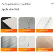 1pc Towel Rack With Towel Bar, Stainless Steel Bathroom Shelf, Wall Mounted Towel Holder, Towel Storage Rack For Bathroom, Towel Hanger With Hooks, Bathroom Accessories - Silver - View 8