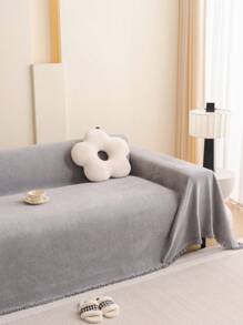 1pc Chenille Modern Non-Slip Sofa Cover, All-Season Versatile Sofa Blanket, Couch Protector, Suitable For Sofa, Tablecloth, Picnic Mat, Bedroom, Living Room, Office, Herringbone Simple Decor