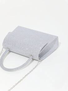 Women's Fashionable Party Clutch With Rhinestone Detailing And,4pcs Jewelry Set (Crystal Clutch,Claw Chain,Tassel Bracelet,Earrings And Necklace)Tready Bride Bag, Perfect For Party,Wedding, Prom,Dinner/Banquet, Matching With Wedding Dress, Formal Dresses, Prom Dress, Birthday Dress, Party Dress