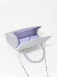 Women's Fashionable Party Clutch With Rhinestone Detailing And,4pcs Jewelry Set (Crystal Clutch,Claw Chain,Tassel Bracelet,Earrings And Necklace)Tready Bride Bag, Perfect For Party,Wedding, Prom,Dinner/Banquet, Matching With Wedding Dress, Formal Dresses, Prom Dress, Birthday Dress, Party Dress