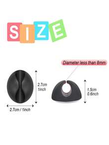 6入組usb電線管理夾子,適用於辦公桌面、床頭櫃、汽車充電器等場所 - 彩色 - 查看 4