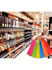 6/10Pcs, Reusable Non-Woven Party Favor Bag, Tote Bags Bulk With Handles Rainbow Goodies Gift Bags For Birthday Wedding Party Valentine Day