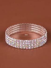 1入款時尚鑲鑽彈性手環,女士日常配件