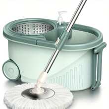 1 Set, Multifunctional Rotating Mop And Bucket Set Hand-Free Cleaning Mop, Hand-Press Double-Drive Rotation Mop Bucket, Household Round Rotating Floor Mop, For Kitchen, Living Room, Bathroom Cleaning, Cleaning Supplies