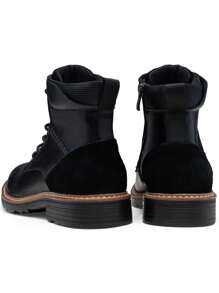 SHOESMALL Men's Chukka  Casual Boots Dress Leather Combat Fashion Shoes - AMY8128-black - View 8