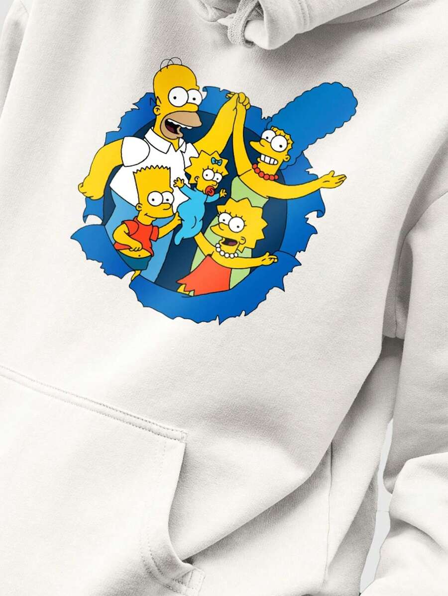 Men Hoodies - 白色 - 查看 1
