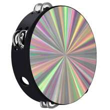 1pc 6/8/10inch Handheld Tambourine, Double Row Jingles Orff Percussion Instrument, For Ktv, Parties Atmosphere Holiday Gifts,Single Row Jingles Tambourine,Musical Instrument