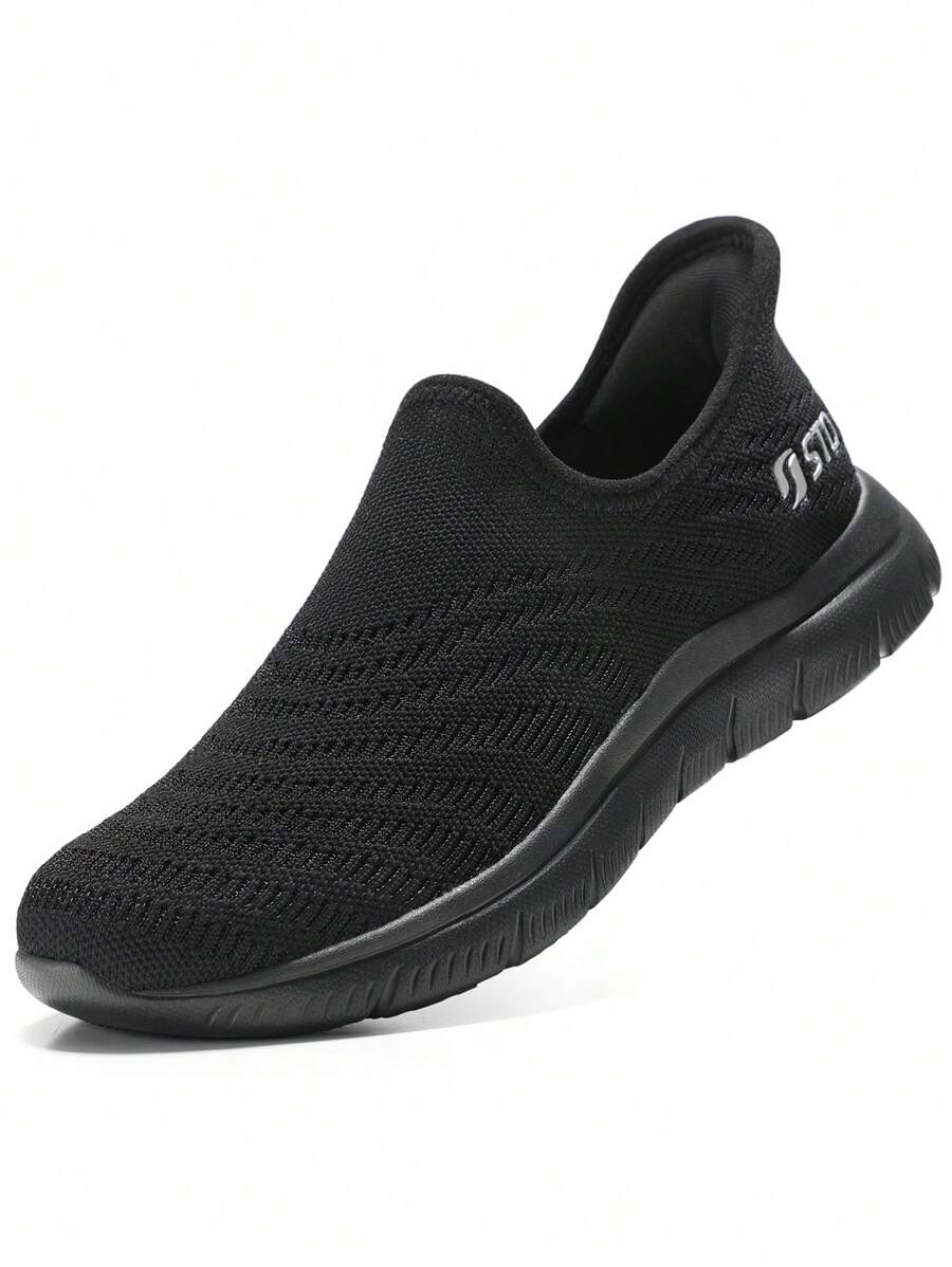Walking Shoes Women Hands Free Orthopedic Slip On Sneakers - All Black - View 1