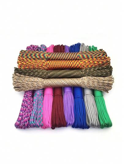 16.4英尺/ 5米長9芯傘繩，直徑4mm，多用途降落傘繩，適用於戶外露營帳篷，DIY手工藝，晾曬衣服，緊急情況露營用品