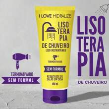 Progressiva Organica Lisoterapia De Chuveiro Sem Formol Liso Extremo 100 ml Hidralize - Amarelo - Visão 4