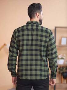 Men Shirts - Màu xanh Ô liu - Xem 5