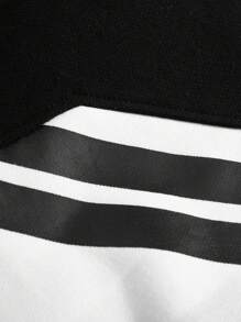 Tween Boy 1pc Leisure Simple Splicing Fleece Contrast Color Letter Print Cuff Jogging Trousers