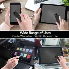 1pc 2 In 1 Microfiber Screen Cleaner Suitable For Mobile Phones, Computers, TV Navigation, Etc. Keep Your Mobile Phone Screen Clean As New(5 Colors Can Choose,Empty Bottle,Not Included Liquid)