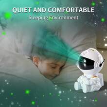 1入組太空人星光投影儀，星際投影儀，星空夜燈投影儀，星系臥室投影儀，成人遊戲房/家庭影院/天花板/房間裝飾 - 白色 - 查看 7