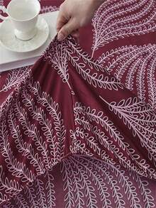 ( 2-3 ) In hoa Bộ chăn ga gối , 1 Chăn Vừa vặn Và 2 Vỏ gối ( Chăn Vừa vặn Chiều cao : 30CM ) - Rong biển đỏ - Xem 8