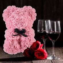 Party Anny Long 1 Miếng Ngày lễ Mẹ Qủa tặng - Teddy Gấu Giữ A Bó hoa Của Hoa hồng , Lãng mạn Ngày kỷ niệm Quà sinh nhật Đối với Bạn gái - Hồng - Xem 5