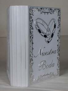 Biblia Boda Repujado + Rosario Decorado Recuerdo Hadas - Blanco - Ver 3