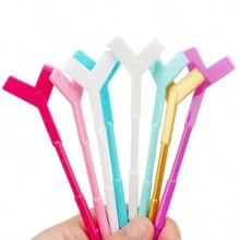 10pcs/Bag 3 In 1 Eyelash Perming Sticks Eyelash Lifting Kit Accessories Y Eyelashes Brush Clean Comb Eye Lash Extension Perm Tools Make Up Tool