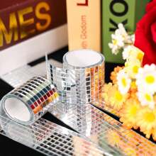 2400入組自粘式馬賽克瓷磚,5 X 5毫米迪斯科瓷磚,方形鏡面馬賽克瓷磚,適用於室內裝飾、diy 迪斯科球、卡片製作和藝術拼貼 - 銀色 - 查看 11