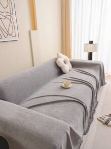 1pc Chenille Modern Non-Slip Sofa Cover, All-Season Versatile Sofa Blanket, Couch Protector, Suitable For Sofa, Tablecloth, Picnic Mat, Bedroom, Living Room, Office, Herringbone Simple Decor