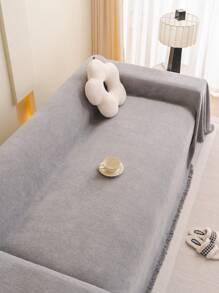 1pc Chenille Modern Non-Slip Sofa Cover, All-Season Versatile Sofa Blanket, Couch Protector, Suitable For Sofa, Tablecloth, Picnic Mat, Bedroom, Living Room, Office, Herringbone Simple Decor